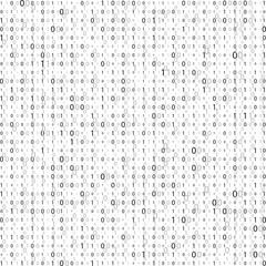 Matrix. Stream of binary code. Numbers on the screen. The concept of coding. One zero.