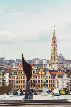 L'Oreille Tourbillonante with Brussels city in background, Belgium