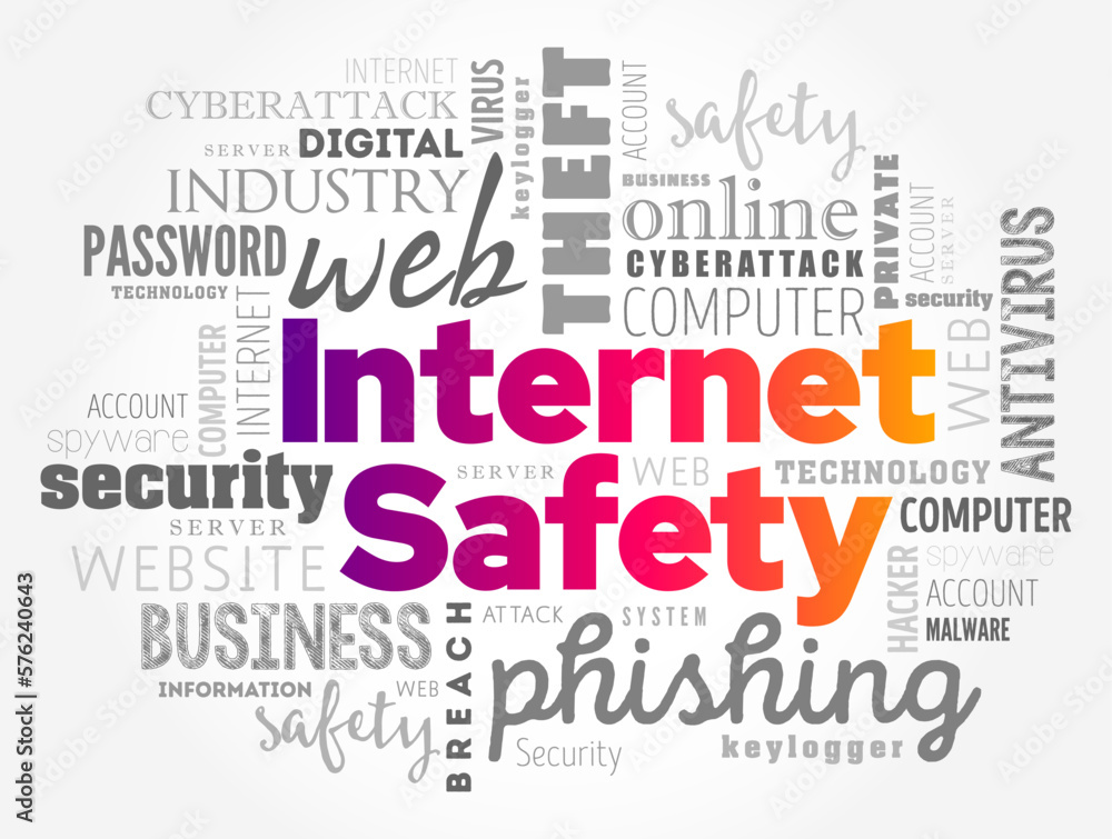 Poster internet safety - safe on the internet and is the act of maximizing a user's awareness of personal s
