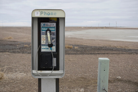 An Old Pay Phone At The Great Salt Lake