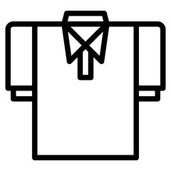 polo shirt line icon style