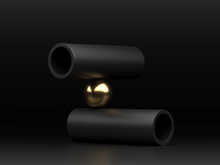 Equilibrium balance. Geometric concept. Minimal modern background