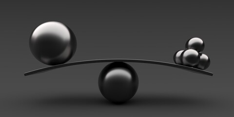Equilibrium balance. Geometric concept. Minimal modern background