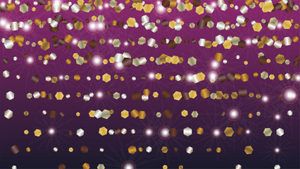 Miracle Background with Confetti of Glitter Particles. Sparkle Lights Texture. Party pattern. Light Spots. Star Dust. Explosion of Confetti. Design for Magazine.