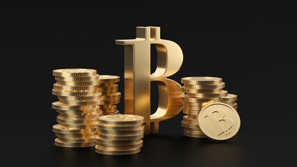 Bitcoin crypto currency concept background