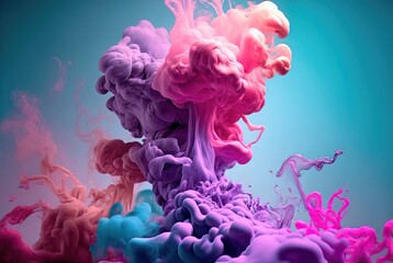 creative abstract fluid ink texture banner with steam effect generative ai