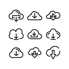 download icon or logo isolated sign symbol vector illustration - high quality black style vector icons
