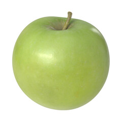 Apple Granny Smith isolated transparent background 3d rendering

