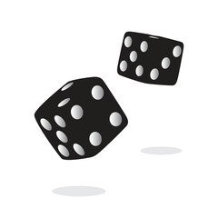 Dice 3D creative design. real looking dice vector icon for casino apps and websites.