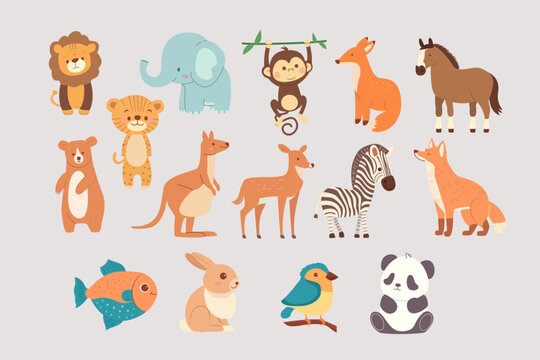 Adorable Animal Illustrations Set