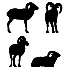 silhouette goat illustration #2