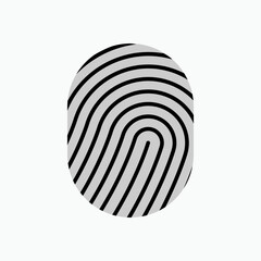 Finger Print Icon - Vector Sign and Symbol for Design, Presentation, Website or Apps Elements.   