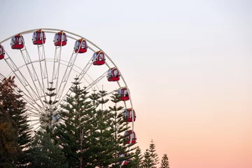Deurstickers Ferris wheel at sunset © Zarlow Photography