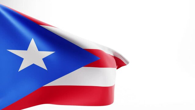 Flag of Puerto Rico, background; 3D render
