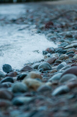 Baltic Sea, winter baltic sea, sea in poland,  waves, storm, seagulls, poland