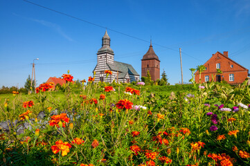 Half-timbered Church of St. Trinity in Wielki Buczek, Greater Poland Voivodeship, Poland