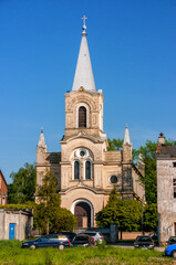 Fototapeta na wymiar Evangelical-Augsburg Church in Zdunska Wola, Lodz Voivodeship, Poland