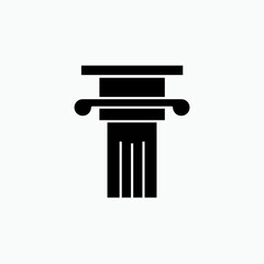 Pillar Icon - Architectural or Law Elements, Vector Sign and Symbol for Design, Presentation, Website or Apps Elements.    