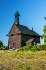 Fototapeta premium The wooden church of St. Isaac in Kazimierz Biskupi, Greater Poland Voivodeship, Poland