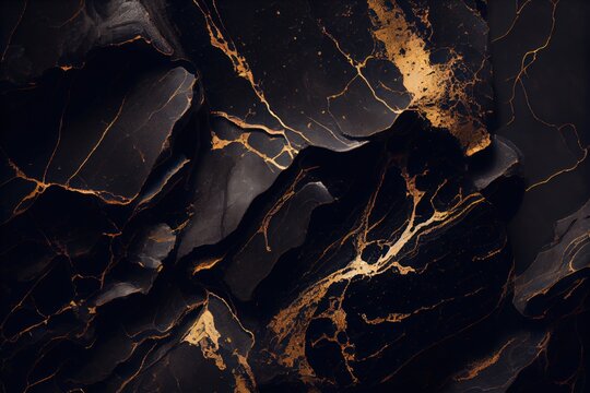 Modern black and golden marble texture background