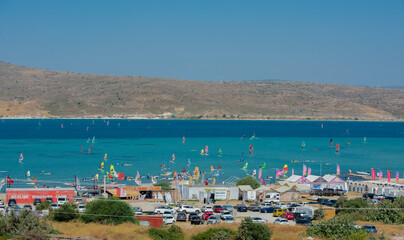 windsurfer on the sea