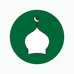 Mosque Icon - Vector, Sign and Symbol for Design, Presentation, Website or Apps Elements.   
