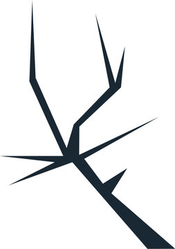 recommend clip art: Crack flat illustration Curly line on broken things