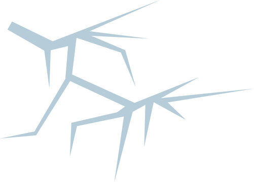 recommend clip art: Crack flat illustration Curly line on broken things