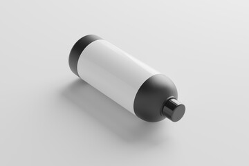 black plastic bottle