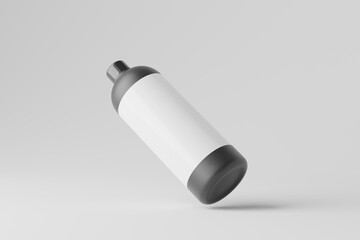 black plastic bottle