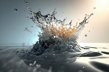 Water splash. Generative AI