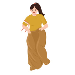 woman sack race