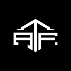 ATF Unique abstract monogram geometric vector logo design. ATF creative initials letter logo concept. ATF letter design.
 - obrazy, fototapety, plakaty