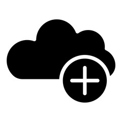 Obraz premium cloud add icon