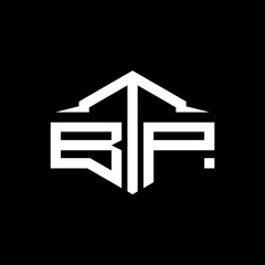 BTP Unique abstract monogram geometric vector logo design. BTP creative initials letter logo concept. BTP letter design.
