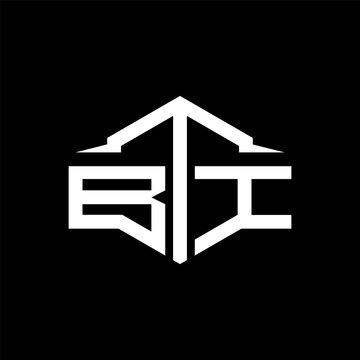 BTI Unique abstract monogram geometric vector logo design. BTI creative initials letter logo concept. BTI letter design.
