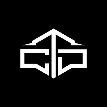 CTD Unique abstract monogram geometric vector logo design. CTD creative initials letter logo concept. CTD letter design.
