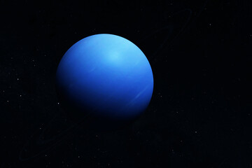 Obraz na płótnie Canvas Planet Neptune on a dark background. Elements of this image were furnished by NASA