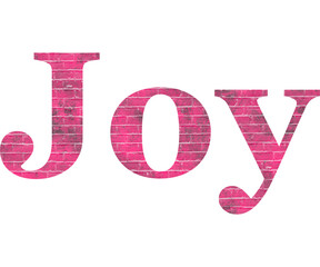 Textured word joy