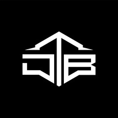 DTB Unique abstract monogram geometric vector logo design. DTB creative initials letter logo concept. DTB letter design.

