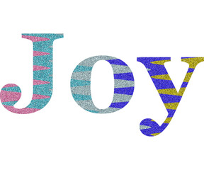 Colorful word joy