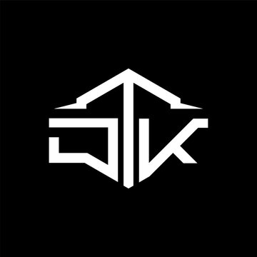 DTK Unique abstract monogram geometric vector logo design. DTK creative initials letter logo concept. DTK letter design.

