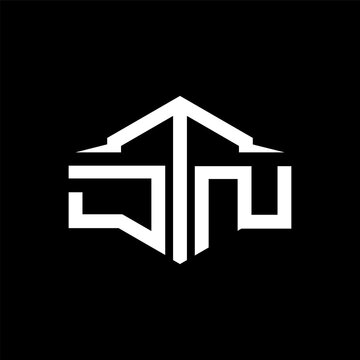 DTN Unique abstract monogram geometric vector logo design. DTN creative initials letter logo concept. DTN letter design.
