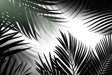 Obraz premium The shadow of the plant.Beautiful, minimalistic print for your decor for postcard, congratulations and poster. Generative AI