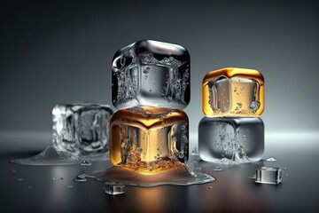 Ice cubes.Generative AI