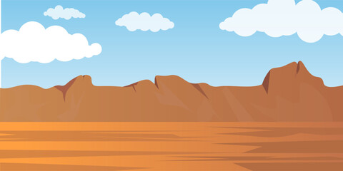 Fototapeta na wymiar Grand Canyon desert landscape, vector illustration.