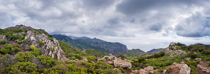 Panorama Teno-Gebirge, El Palmar, Masca, Teneriffa