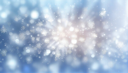 background of ice and drifting snowflakes