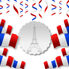 Fototapeta na wymiar French holiday national bastille day