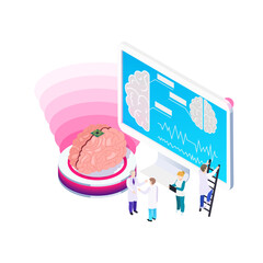 Brain Modification Isometric Composition